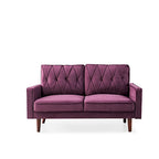 Causeuse 2 places en velours touffeté multicolore