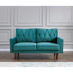 Causeuse 2 places en velours touffeté multicolore