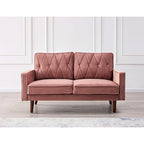 Causeuse 2 places en velours touffeté multicolore