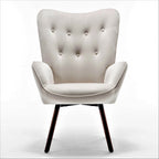 Fauteuil d'appoint à dossier haut en microfibre et accoudoirs évasés, 7 coloris, 1 place