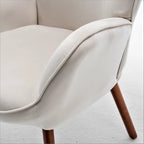 Fauteuil d'appoint à dossier haut en microfibre et accoudoirs évasés, 7 coloris, 1 place