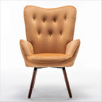 Fauteuil d'appoint à dossier haut en microfibre et accoudoirs évasés, 7 coloris, 1 place