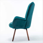Fauteuil d'appoint à dossier haut en microfibre et accoudoirs évasés, 7 coloris, 1 place