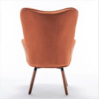 Fauteuil d'appoint à dossier haut en microfibre et accoudoirs évasés, 7 coloris, 1 place