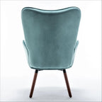 Fauteuil d'appoint à dossier haut en microfibre et accoudoirs évasés, 7 coloris, 1 place