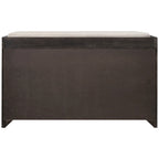 Banc de rangement capitonné 1 place avec 2 tiroirs et panier – Espresso / Chêne / Blanc / Bleu