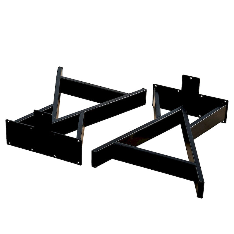 Pied de table robuste, rectangulaire de type W, noir, lot de 4