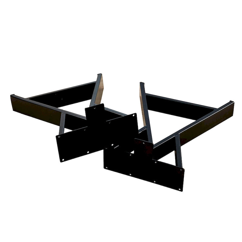 Pied de table robuste, rectangulaire de type W, noir, lot de 4