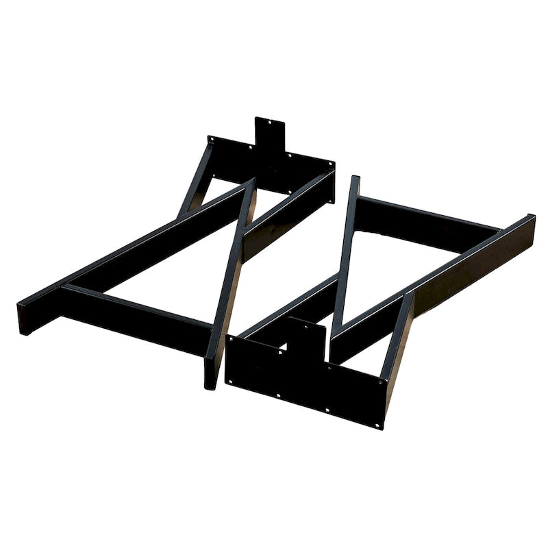 Pied de table robuste, rectangulaire de type W, noir, lot de 4