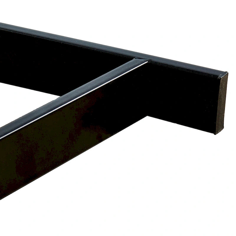 Pied de table robuste, rectangulaire de type W, noir, lot de 4
