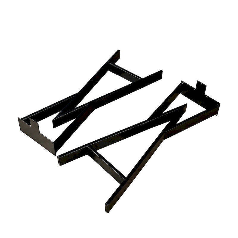 Pied de table robuste, rectangulaire de type W, noir, lot de 4