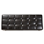 Banc de salle à manger mi-siècle gris / marron foncé / beige, 2 places