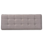 Banc de salle à manger mi-siècle gris / marron foncé / beige, 2 places