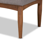 Banc de salle à manger mi-siècle gris / marron foncé / beige, 2 places
