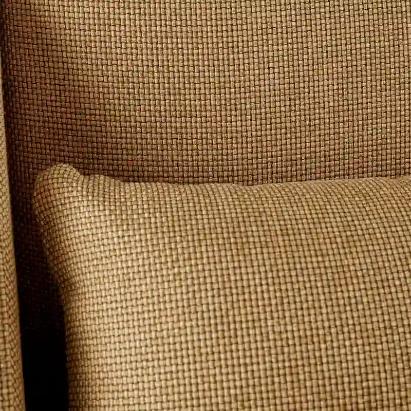 Fauteuil 1 place en velours jaune moutarde et bois de noyer