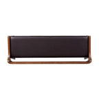 Banc de salle à manger mi-siècle marron/noir — Assise en similicuir, 2 places