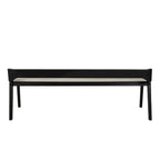Banc de salle à manger mi-siècle marron/noir — Assise en similicuir, 2 places