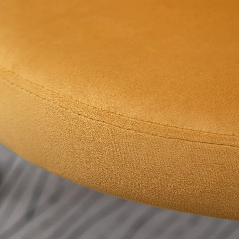 Ensemble de salle à manger 3 pièces, table ronde blanche et 2 chaises en velours — Jaune / Vert / Bleu, 2 places