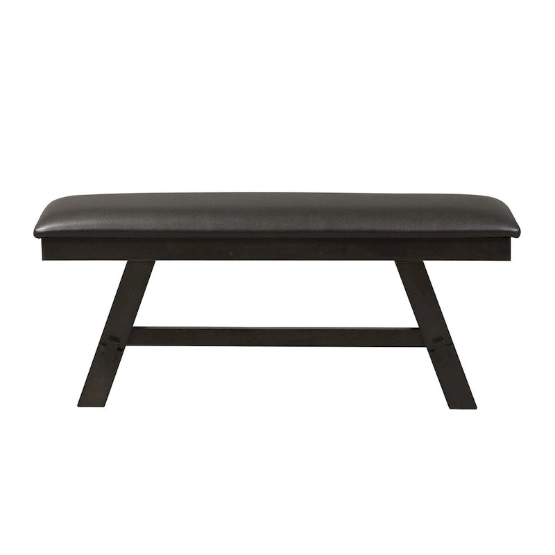 Banquette de salle à manger capitonnée expresso/grise — 1 place