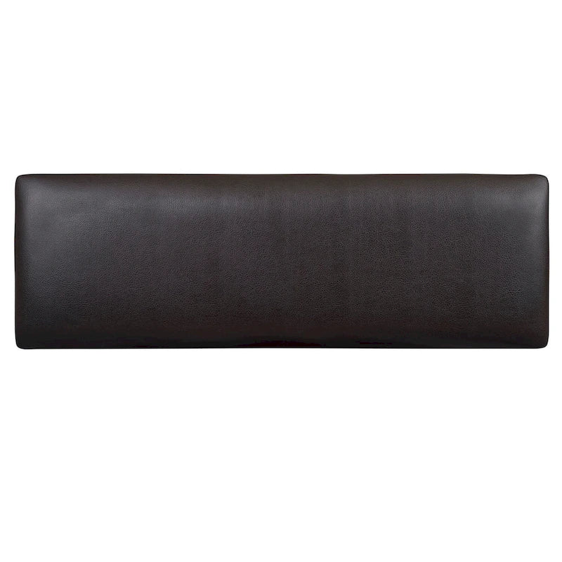 Banquette de salle à manger capitonnée expresso/grise — 1 place