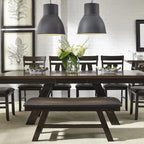 Banquette de salle à manger capitonnée expresso/grise — 1 place