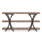 Console étroite rustique industrielle à 3 niveaux multicolore