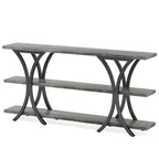 Console étroite rustique industrielle à 3 niveaux multicolore