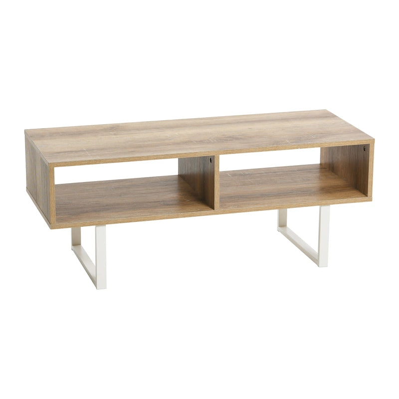 Meuble TV et Table basse rectangulaires avec rangement Coastal Oak / Slate / Black / Ashwood, convient aux téléviseurs jusqu'à 42"