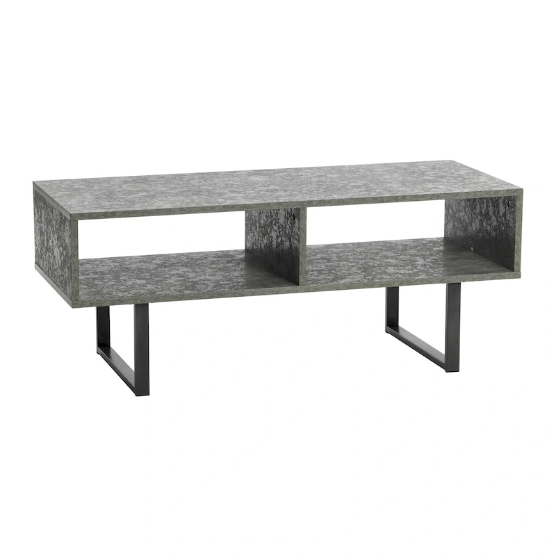 Meuble TV et Table basse rectangulaires avec rangement Coastal Oak / Slate / Black / Ashwood, convient aux téléviseurs jusqu'à 42"