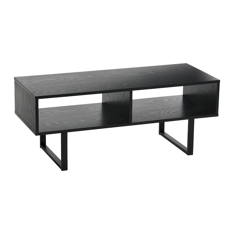 Meuble TV et Table basse rectangulaires avec rangement Coastal Oak / Slate / Black / Ashwood, convient aux téléviseurs jusqu'à 42"