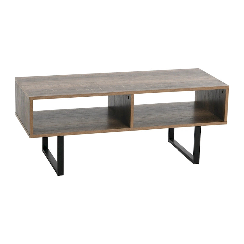 Meuble TV et Table basse rectangulaires avec rangement Coastal Oak / Slate / Black / Ashwood, convient aux téléviseurs jusqu'à 42"