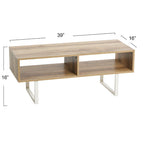 Meuble TV et Table basse rectangulaires avec rangement Coastal Oak / Slate / Black / Ashwood, convient aux téléviseurs jusqu'à 42"