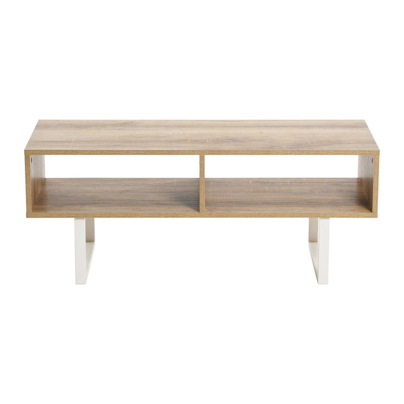 Meuble TV et Table basse rectangulaires avec rangement Coastal Oak / Slate / Black / Ashwood, convient aux téléviseurs jusqu'à 42"