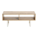 Meuble TV et Table basse rectangulaires avec rangement Coastal Oak / Slate / Black / Ashwood, convient aux téléviseurs jusqu'à 42"