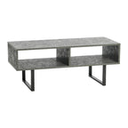 Meuble TV et Table basse rectangulaires avec rangement Coastal Oak / Slate / Black / Ashwood, convient aux téléviseurs jusqu'à 42"