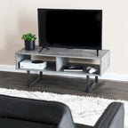 Meuble TV et Table basse rectangulaires avec rangement Coastal Oak / Slate / Black / Ashwood, convient aux téléviseurs jusqu'à 42"