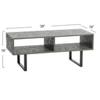 Meuble TV et Table basse rectangulaires avec rangement Coastal Oak / Slate / Black / Ashwood, convient aux téléviseurs jusqu'à 42"