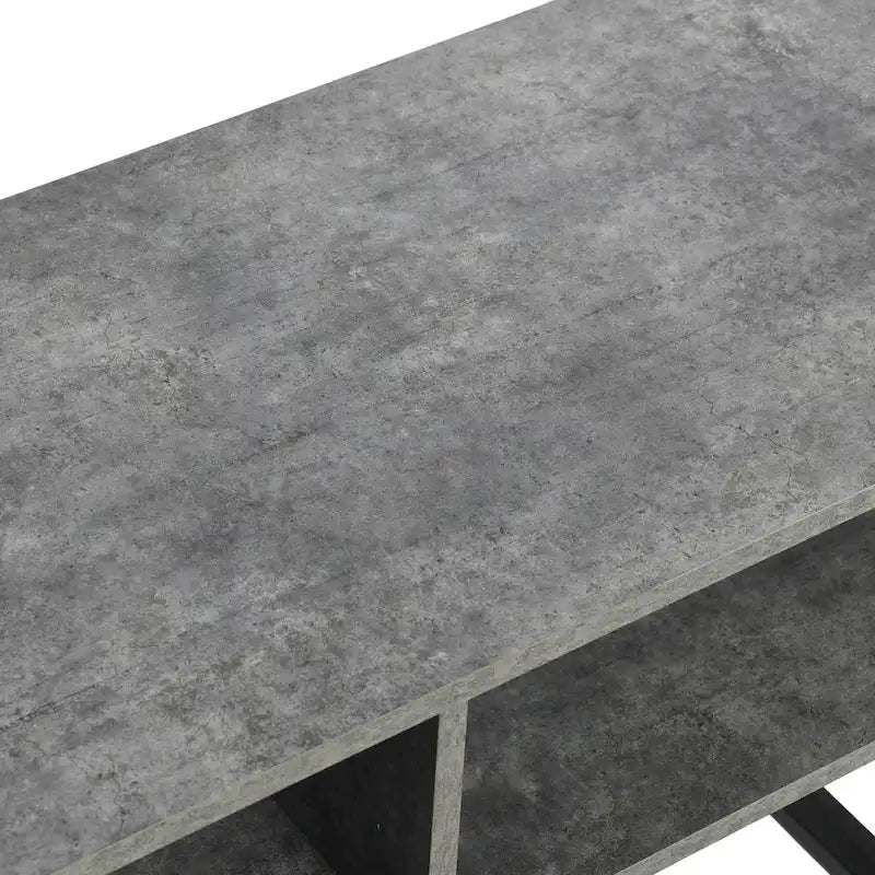 Meuble TV et Table basse rectangulaires avec rangement Coastal Oak / Slate / Black / Ashwood, convient aux téléviseurs jusqu'à 42"