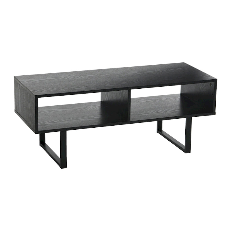 Meuble TV et Table basse rectangulaires avec rangement Coastal Oak / Slate / Black / Ashwood, convient aux téléviseurs jusqu'à 42"