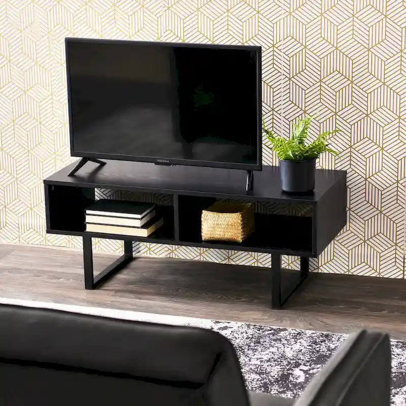 Meuble TV et Table basse rectangulaires avec rangement Coastal Oak / Slate / Black / Ashwood, convient aux téléviseurs jusqu'à 42"