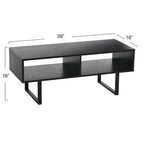 Meuble TV et Table basse rectangulaires avec rangement Coastal Oak / Slate / Black / Ashwood, convient aux téléviseurs jusqu'à 42"