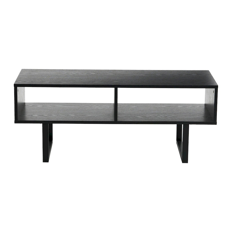 Meuble TV et Table basse rectangulaires avec rangement Coastal Oak / Slate / Black / Ashwood, convient aux téléviseurs jusqu'à 42"