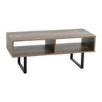 Meuble TV et Table basse rectangulaires avec rangement Coastal Oak / Slate / Black / Ashwood, convient aux téléviseurs jusqu'à 42"