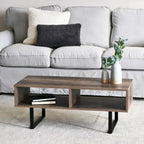 Meuble TV et Table basse rectangulaires avec rangement Coastal Oak / Slate / Black / Ashwood, convient aux téléviseurs jusqu'à 42"
