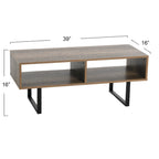 Meuble TV et Table basse rectangulaires avec rangement Coastal Oak / Slate / Black / Ashwood, convient aux téléviseurs jusqu'à 42"