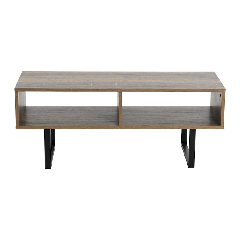Meuble TV et Table basse rectangulaires avec rangement Coastal Oak / Slate / Black / Ashwood, convient aux téléviseurs jusqu'à 42"