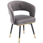 Chaises de salle à manger pivotantes en velours avec accoudoirs, gris/bleu/vert, lot de 2