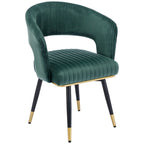 Chaises de salle à manger pivotantes en velours avec accoudoirs, gris/bleu/vert, lot de 2