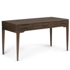 Bureau de style Mid-Century en bois massif 60" Noyer / Blanc / Gris Campagne / Noir