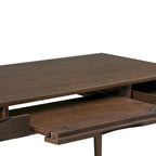 Bureau de style Mid-Century en bois massif 60" Noyer / Blanc / Gris Campagne / Noir